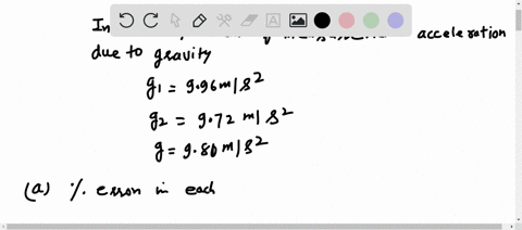 in-an-experiment-to-measure-the-acceleration-due-to-gravity-g-two-values-996-ms2-and-972-ms2-are-determined-find-1-the-percent-difference-of-the-measurements-2-the-percent-error-of-each-meas-04902