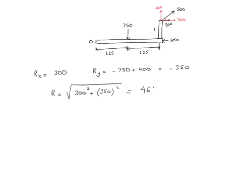 replace-the-resultant-force-couple-system-with-a-single-resultant-force-specify-the-location-of-the-force-measured-horizontally-from-o