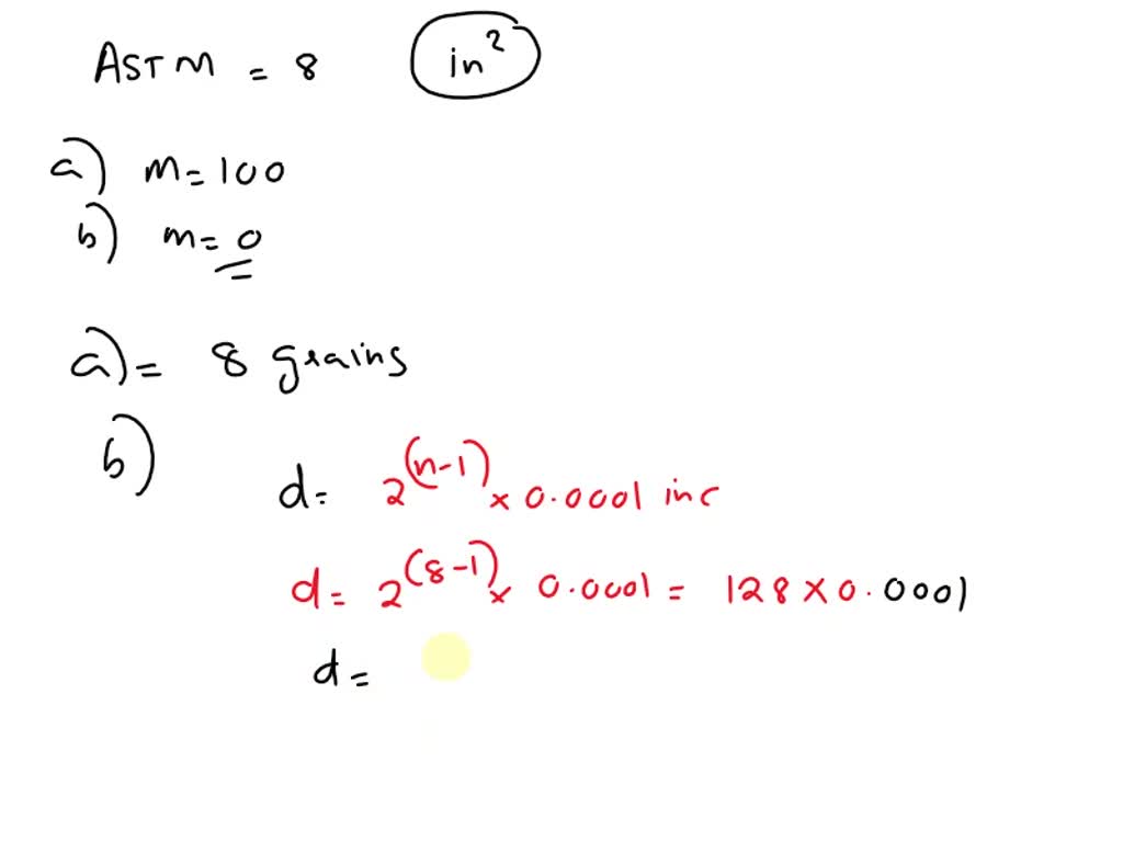 SOLVED For an ASTM grain size of 3.2, approximately how many grains would there be per square