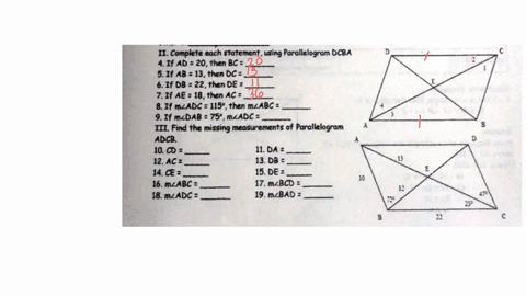 ii-complete-each-statement-using-parallelogram-dcba-4if-ad-20then-bc-5if-ab-13-then-dc-6-if-db-22-then-de-7-if-ae-18then-ac-8-if-mzadc-115-then-mlabc-9if-mzdab-75-mzadc-itl-find-the-missing-46197