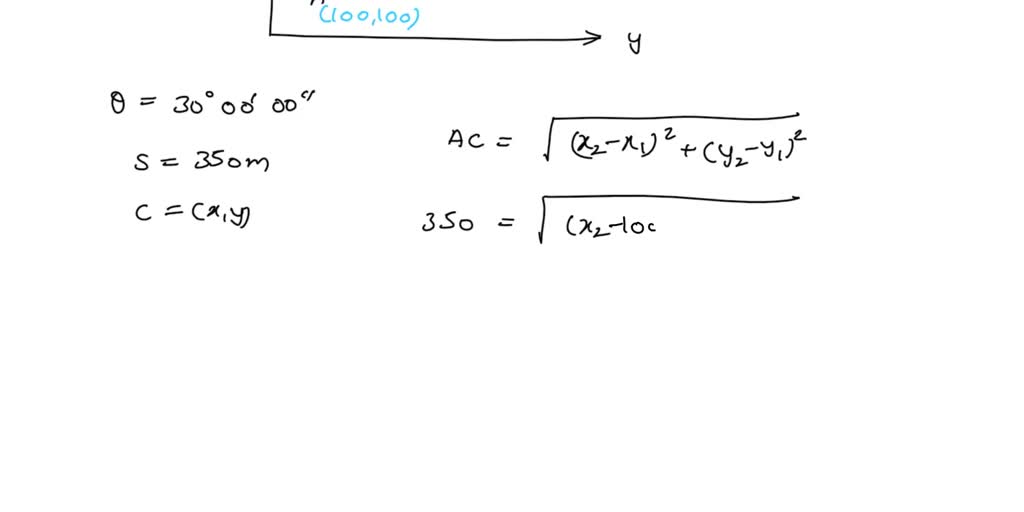 SOLVED: In the figure shown below, the coordinates of A and B are known ...