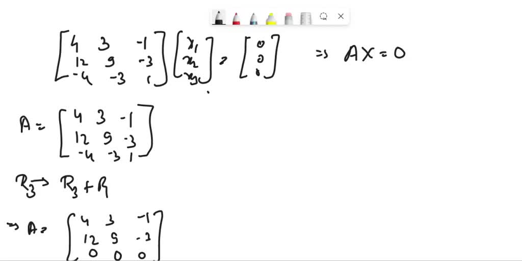 VIDEO solution: 3. Considered the following systems of homogenous ...