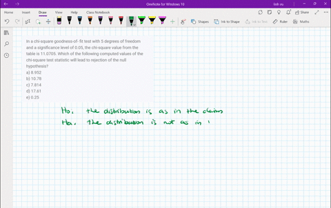 in-a-chi-square-goodness-of-fit-test-with-5-degrees-of-freedom-and-a-significance-level-of-005-the-chi-square-value-from-the-table-is-110705-which-of-the-following-computed-values-of-the-chi-38572