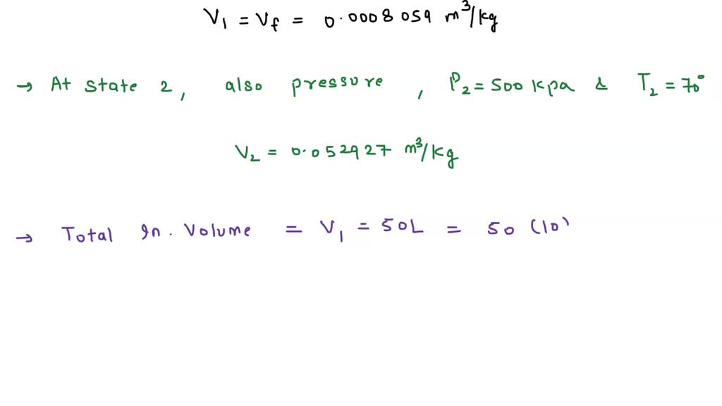 SOLVED: 2. A frictionless piston-cylinder device initially contains 50 ...