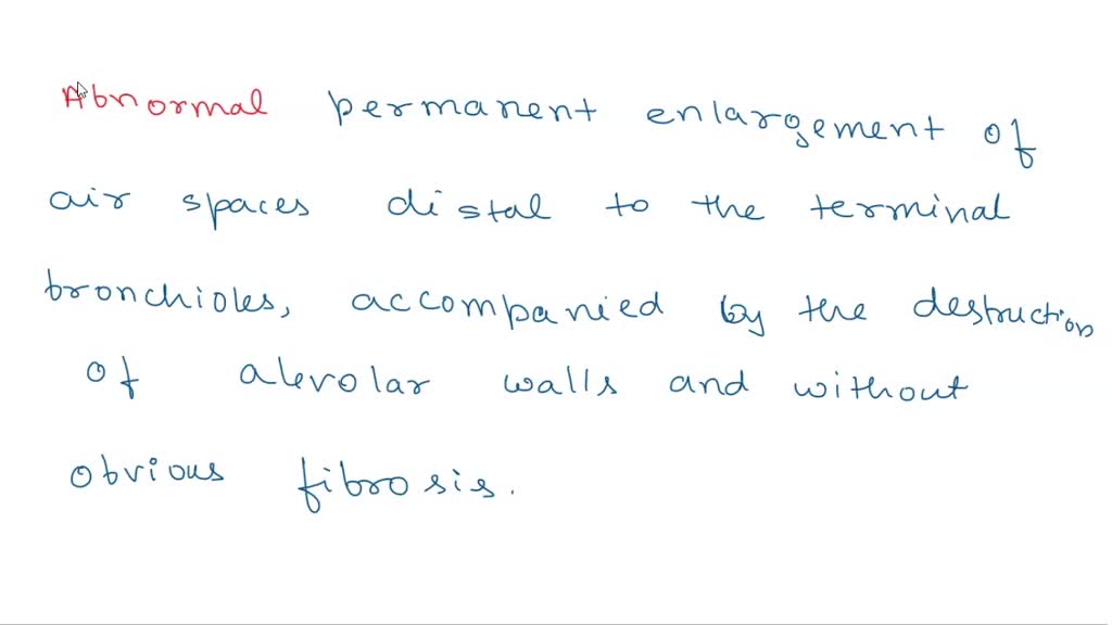 Solved explain the pathophysiology of emphysema and how it relates to copd