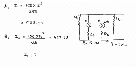 1 two shunt generators a and b with ratings of 250 and 400kw...