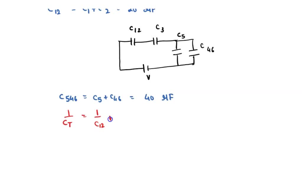 SOLVED: Question 1: For the system of four capacitors shown in the ...