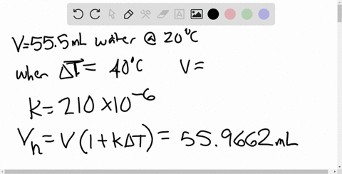 ii-it-is-observed-that-5550-ml-of-water-at-20circc-completely-fills-a-container-to-the-brim-when-the-container-and-the-water-are-heated-to-60circc-035-g-of-water-is-lost-a-what-is-the-coefficient-of-2