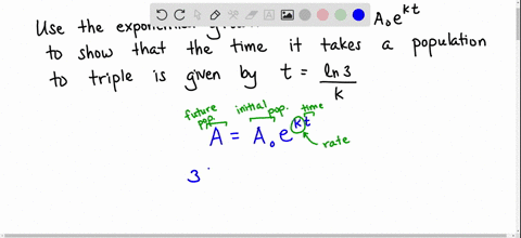 use-the-exponential-growth-model-aa_0-ek-t-to-show-that-the-time-it-takes-a-population-to-triple-t-6-32446