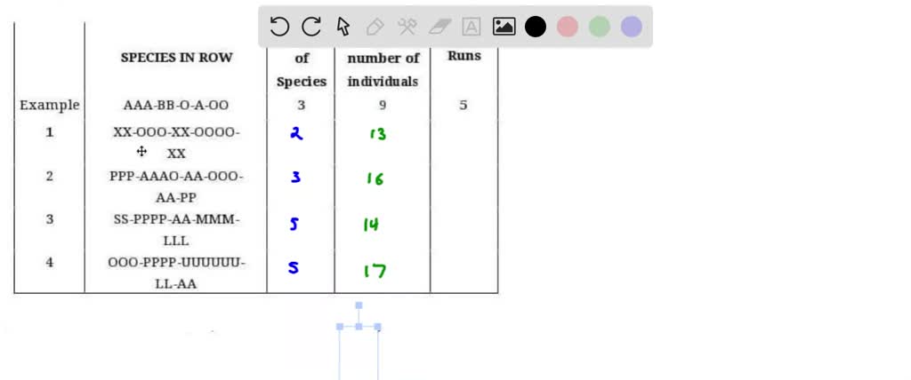 Answered: # of Runs Total number of individuals…