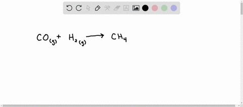 gaseous-carbon-monoxide-reacts-with-hydrogen-gas-to-form-gaseous-methane-ch4-and-oxygen-gas