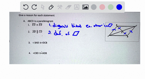 give-reason-for-each-statement-abcd-is-a-parallelogram-ed-fr-ab-cd-bad-edcb-cbd-eadb-46033