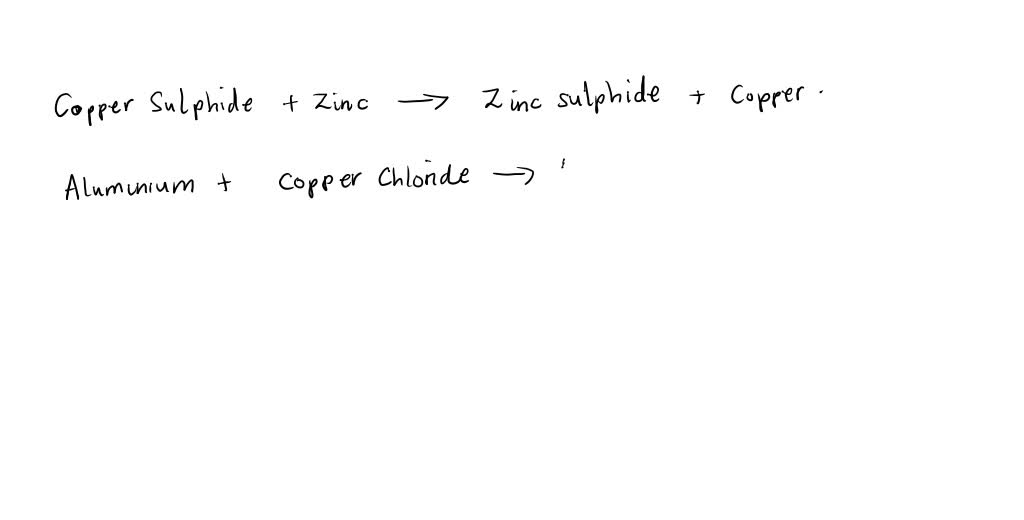 Match the reactants with the products. aluminum chloride + copper
