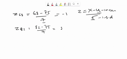 question-7-the-test-score-of-a-math-class-with-800-students-are-distributed-normally-with-a-mean-of-75-and-a-standard-deviation-of-7-awhat-percentage-of-a-class-has-a-test-score-between-68-a-80097