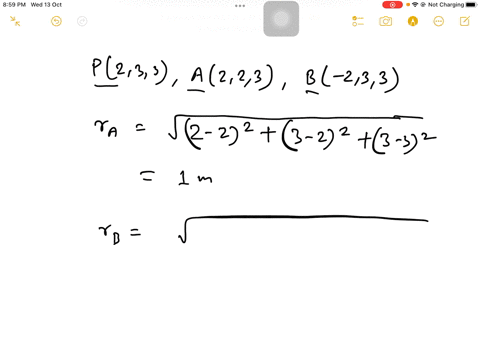 a-point-charge-q-04-nc-is-located-at-2-3-3-m-in-cartesian-coordinates-find-the-potential-difference-vab-where-point-a-is-233-m-and-b-is-233-m-ans-270v