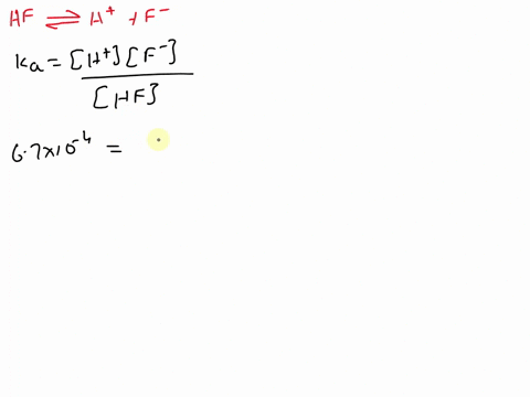 calculate-the-fluoride-ion-concentration-of-a-solution-that-is-020-m-in-hf-ka-hf-67-x-10-4-91313