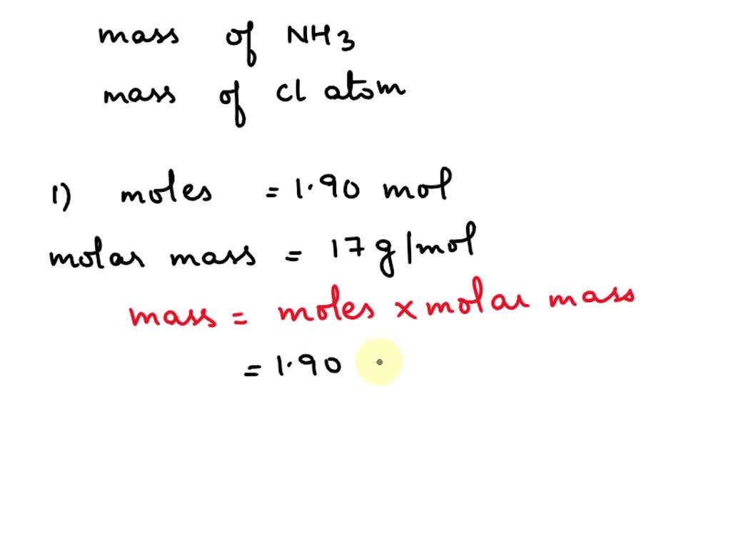 SOLVED What mass of NH3 (ammonia) in grams is needed to be captured in