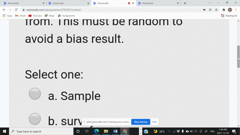 a-subset-of-the-population-which-we-want-to-collect-information-from-this-must-be-random-to-avoid-a-bias-result-select-one-a_-sample-b-survey-c-none-of-the-above-d-population-e-census-16654