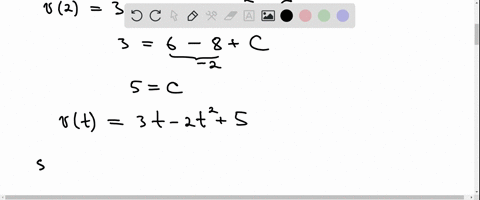 a-particle-is-moving-in-a-straight-line-and-its-acceleration-is-given-in-terms-of-t-by-at-3-4t-if-the-velocity-of-the-particle-is-3-at-t2-and-if-st-is-the-position-of-the-particle-at-time-t-53879