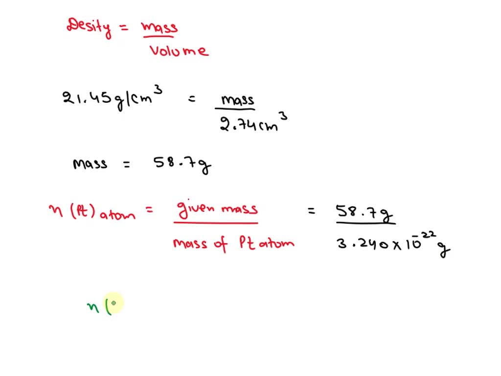 SOLVED A Cube Made Of Platinum Pt Has An Edge Length Of 1 40 Cm The solved-a-cube-made-of-platinum-pt-has-an-edge-length-of-1-40-cm-the