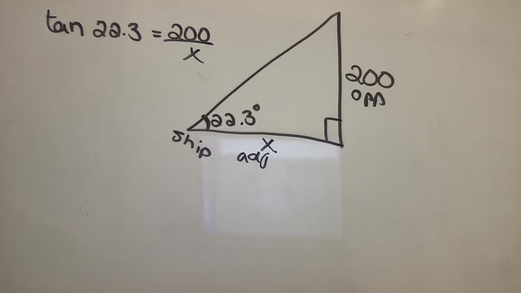 SOLVED A 200foot cliff drops vertically into the ocean. If the angle