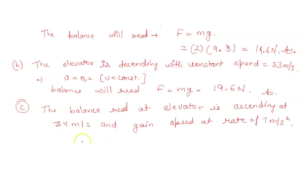 SOLVED A 2.0kg block hangs from a spring scale calibrated in newtons