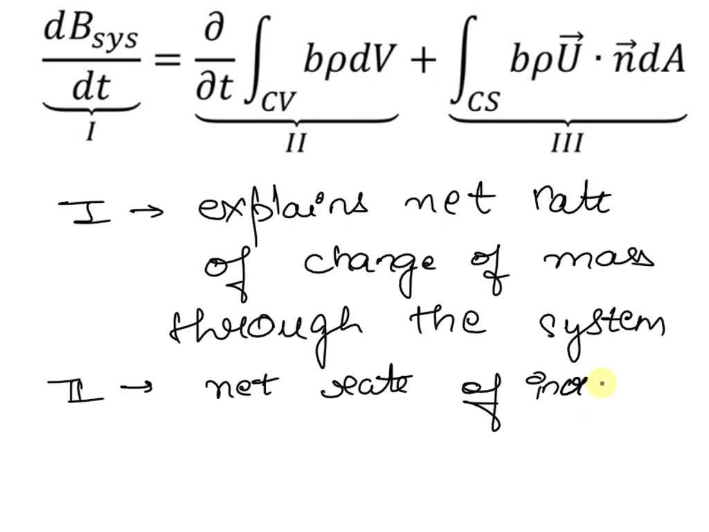 SOLVED: The Reynolds Transport Theorem (RTT) Is Used To Analyze Fluid ...