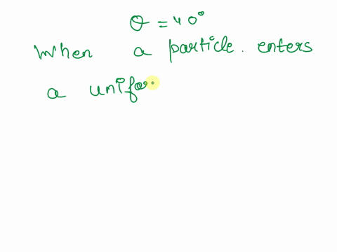 a-charged-particle-enters-a-uniform-magnetic-field-at-an-angle-of-40-degree-its-path-become-is-36039
