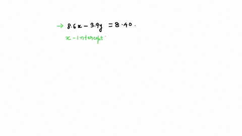 find-both-the-x-intercept-and-the-y-intercept-of-the-line-given-by-this-equation-86x39y840-round-your-answers-to-two-decimal-places-a-x-intercept-b-y-intercept-76188