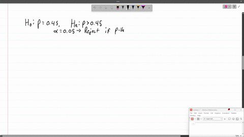 suppose-that-youre-conducting-a-study-with-the-following-hypotheses-h0-p-045-ha-p-045-if-your-alpha-level-is-005-and-your-test-statistic-is-198-what-will-your-decision-be-assume-that-n-is-large-enou-5