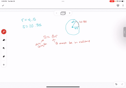a-circle-with-radius-45-cm-long-is-centered-at-the-vertex-of-an-angle-subtending-an-arc-that-is-1035-cm-long-a-what-is-the-radian-measure-of-this-angle-radians-preview-b-the-subtended-arc-is-88376