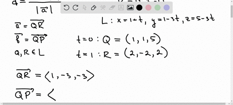 let-p-be-a-point-not-on-the-line-l-that-passes-through-the-points-q-and-r-the-distance-d-from-the-point-p-to-the-line-l-is-ia-bl-d-ial-where-a-qr-and-b-qp-use-the-above-formula-to-find-the-d-21989