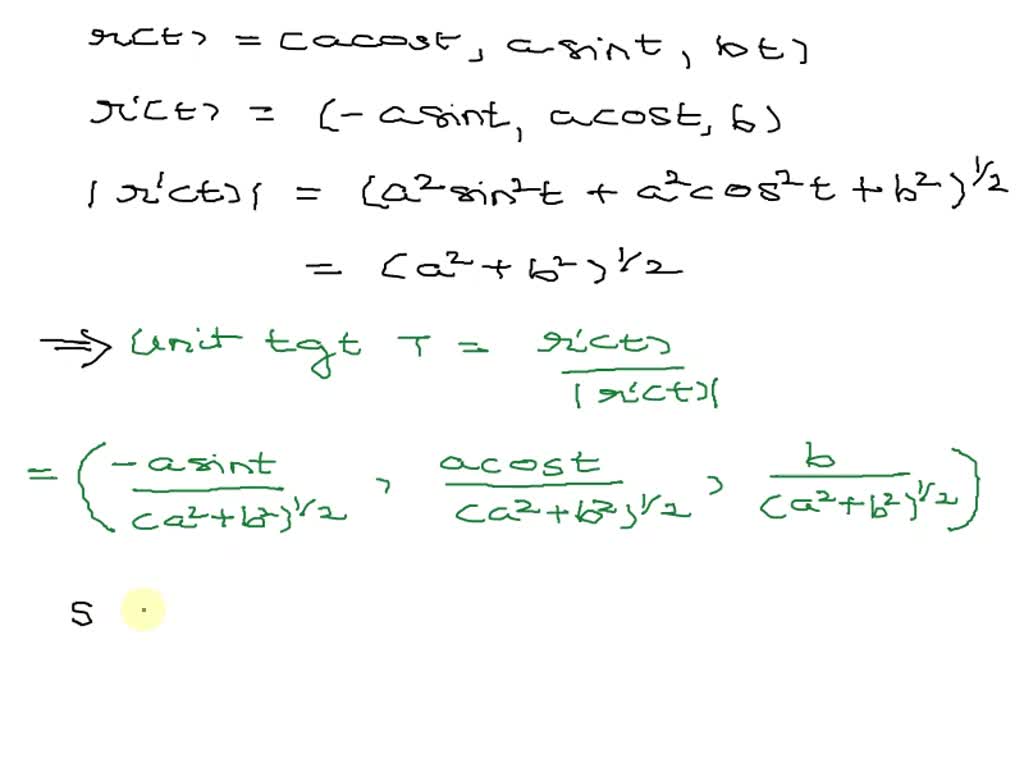 SOLVED: Point) Consider The Helix R(t) = (cos(3t), Sin(3t), 4t ...