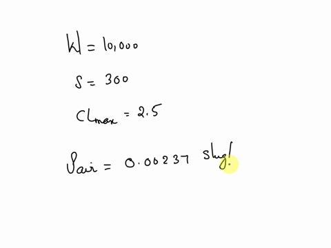 1-a-10000-pound-airplane-stalls-when-its-300-ft2-wing-reaches-a-maximum-lift-coefficient-clmax-of-25-calculate-the-airplanes-stall-airspeed-vs-in-knots-during-a-standard-day-at-sea-level-to-77113