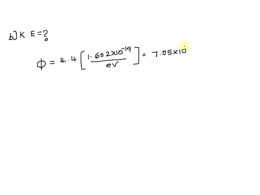 SOLVED The work function of chromium is 4.40 eV. Calculate the