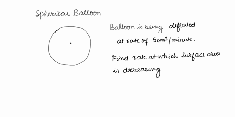 the-gas-from-spherical-balloon-is-outflowed-with-the-rate-of-5-ci-iminute-this-situation-affected-the-volume-of-the-balloon-as-well-as-its-suface-area-if-the-volume-and-suface-area-of-the-ba-75674