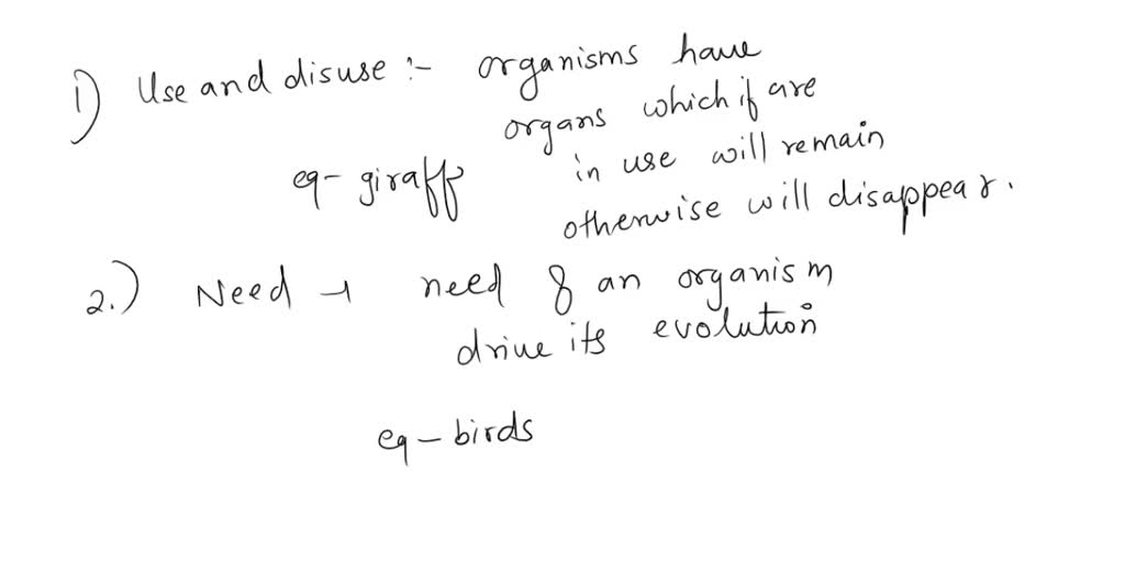 Solved show the development of evolutionary thought by describing each