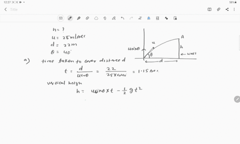question-3-you-throw-a-ball-toward-a-wall-at-speed-250-ms-and-at-angle-above-the-horizontal-see-the-figure-the-wall-is-distance-from-the-release-point-of-the-ball-a-how-far-above-the-release-24797