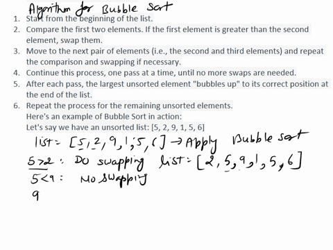 explain-how-the-bubble-sort-sorting-algorithm-works-give-an-example-what-is-the-complexity-of-the-algorithm-if-there-are-1-million-numbers-that-need-to-be-sorted-out-how-many-steps-does-this-56079