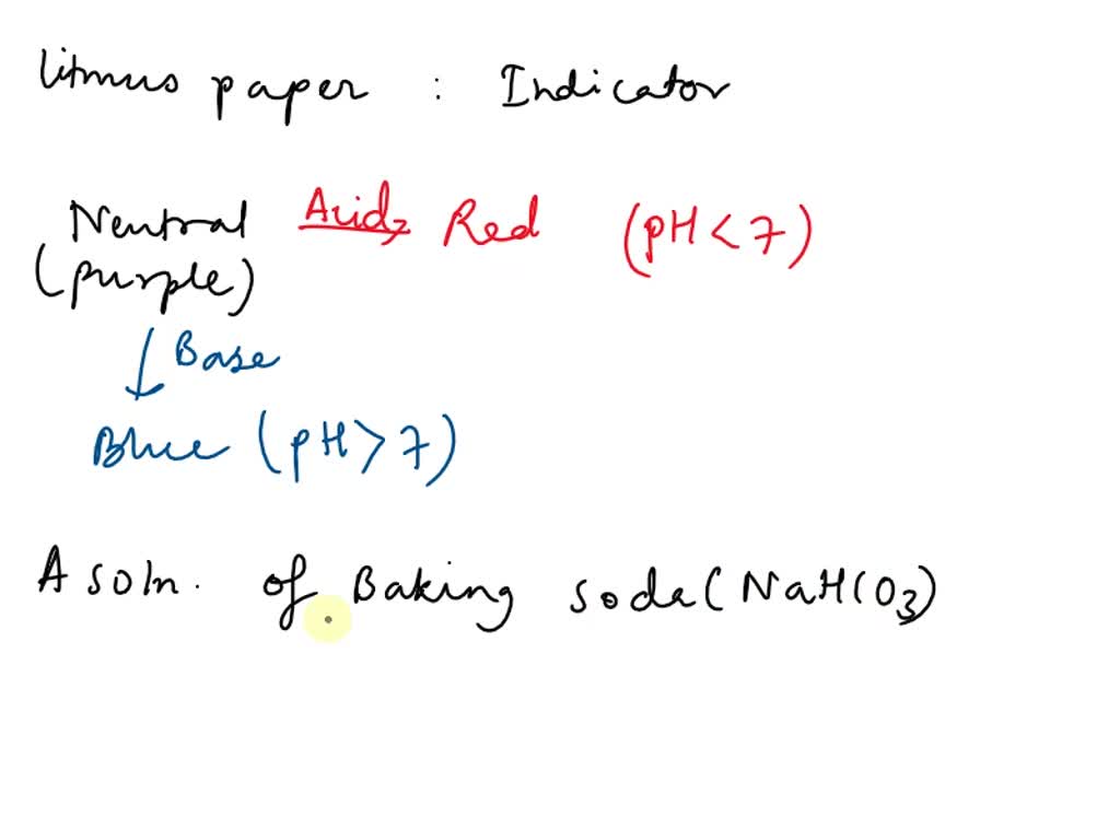 SOLVED What color would litmus paper turn in a solution of baking soda