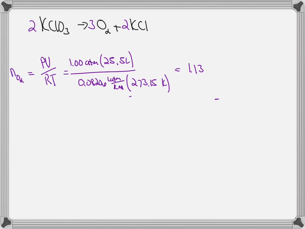 decomposition of potassium chlorate experiment