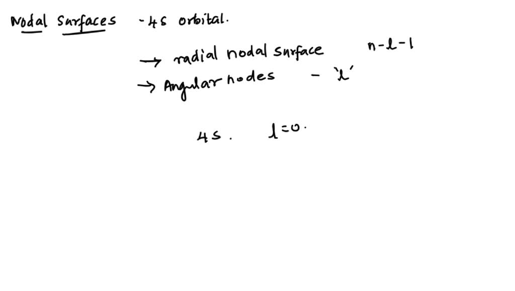 SOLVED How many nodal surfaces does a 4s orbital have? Draw a cutaway