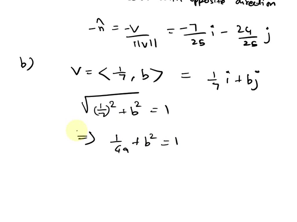 SOLVED: Complete parts (a) through (c) below: Find two unit vectors ...