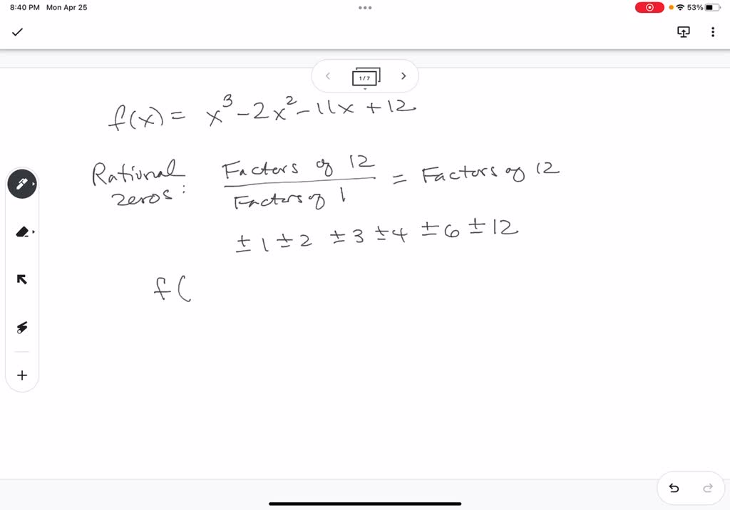 SOLVED: Find all the roots of the polynomial: If a root has ...