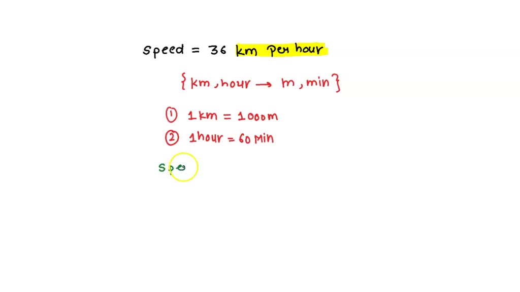 SOLVED Express The Following Speeds In Metres Per Second 36 Km Per Hour
