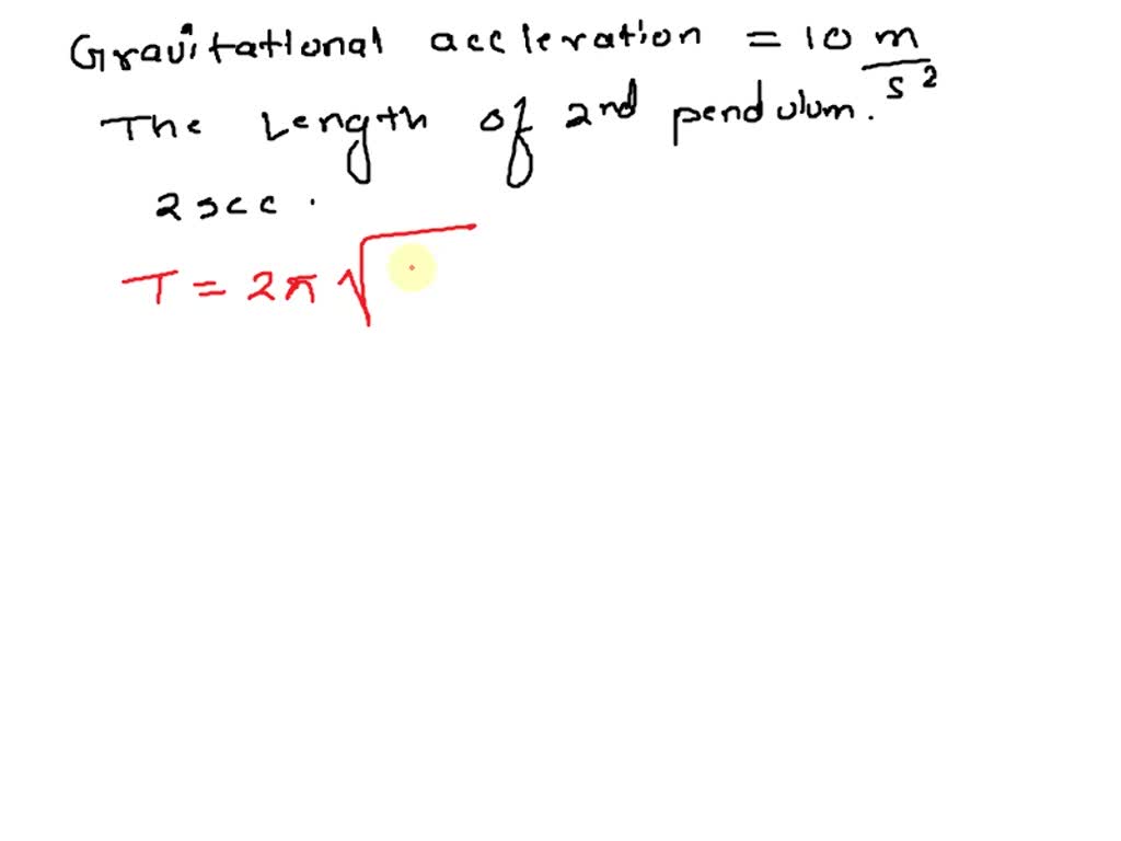 SOLVED Calculate the effective length of a second's pendulum where the