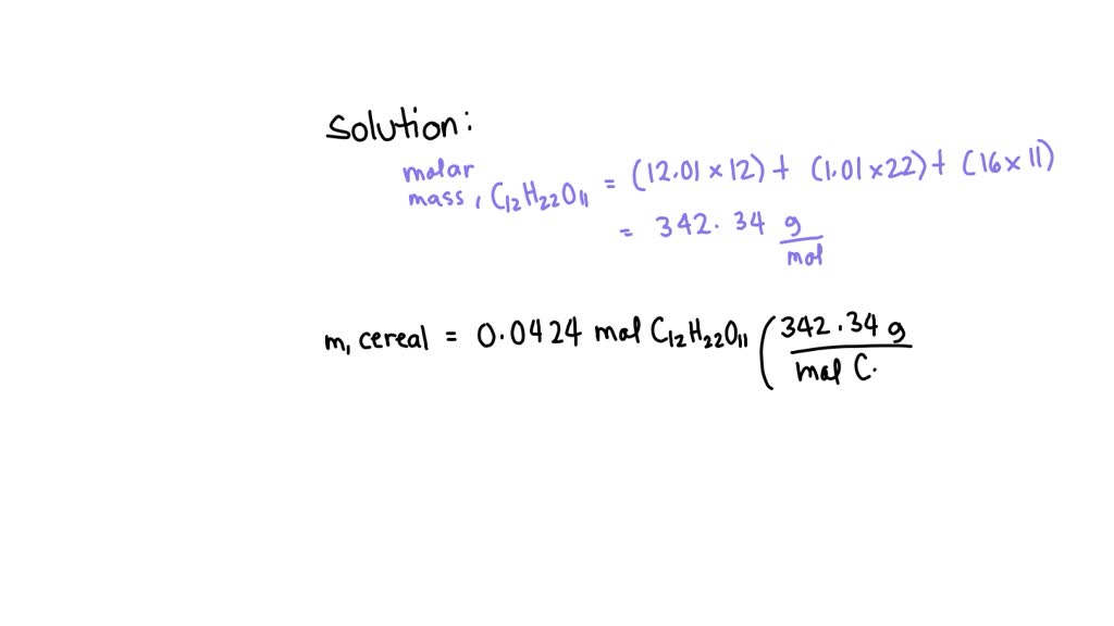 solved-a-cereal-contains-11-0-grams-of-sucrose-c12h22o11-per-60-0