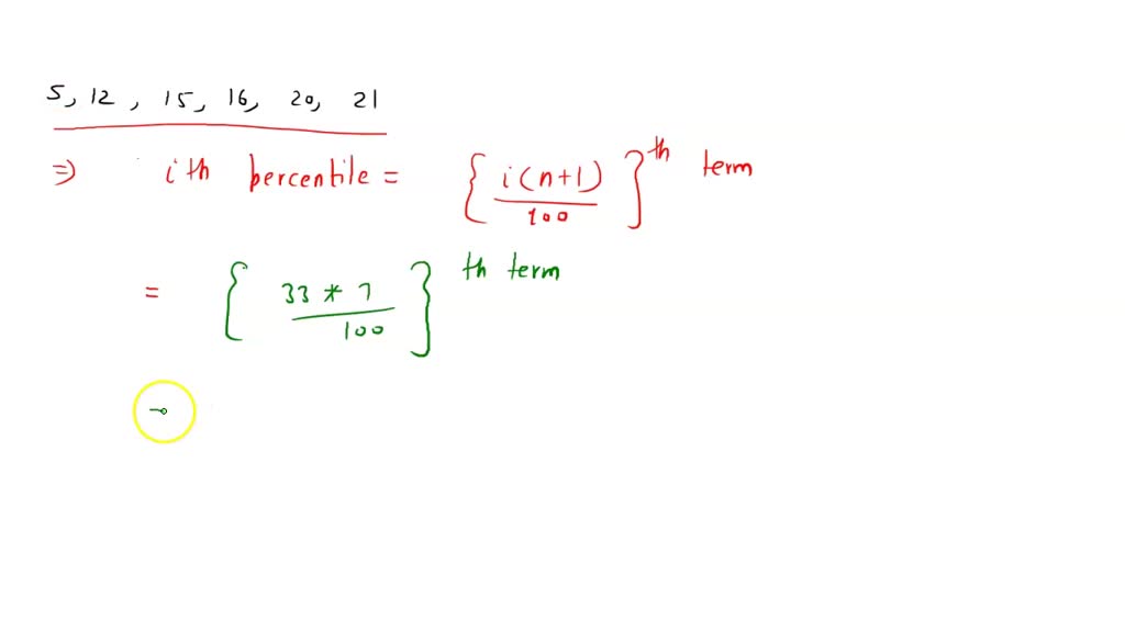 SOLVED Find the percentile rank for each test score in the data set. 5