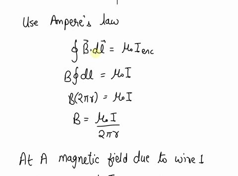 As shown in the figure, two long, straight current-carrying...