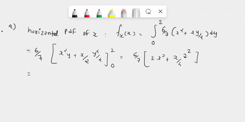 the-joint-probability-density-function-of-xand-y-is-given-by-fxy-67-xy-2-0-0y-2-fixy-0-otherwise-compute-the-marginal-densities-of-x-and-y-6-are-x-and-y-independent-c-compute-the-conditional-32545